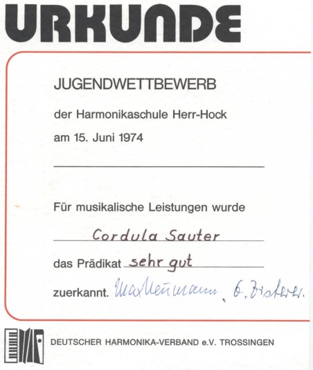 Urkunde 1974